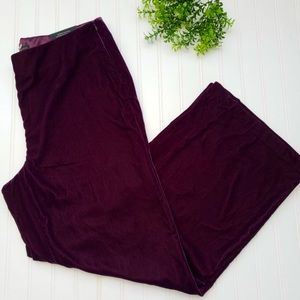 Chico’s Black Label WideLeg velvet purple pant 16
